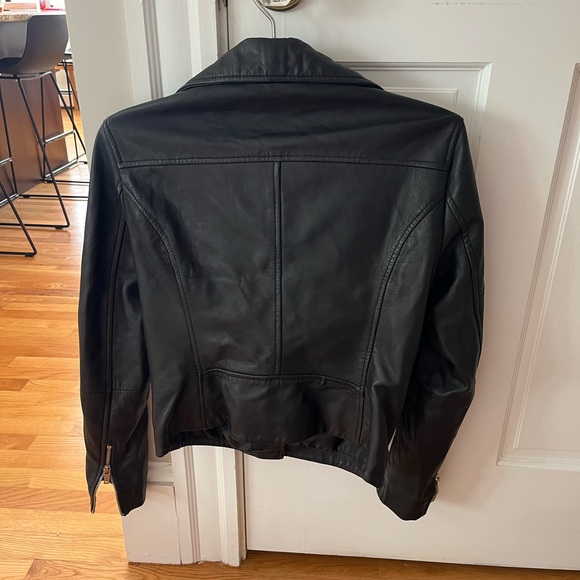 Zara Woman Real Leather Jacket sz M (runs small) - Picture 5 of 11